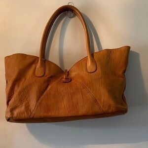 Coldwater Creek Leather Tote in Cognac Brown Never used
